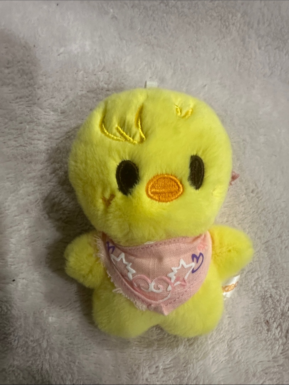 SHEIN Yellow Plush Chick with Pink Bandana